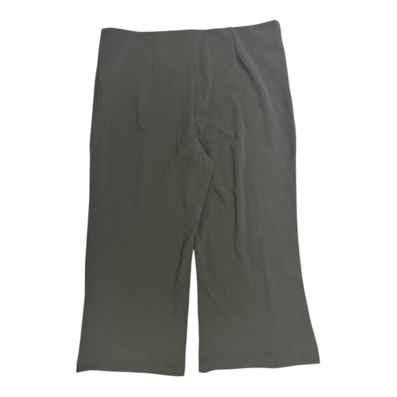 ModX Black Wide-Leg Cropped Pants | Size Large | Front Zip Ring Detail - Picture 2 of 3